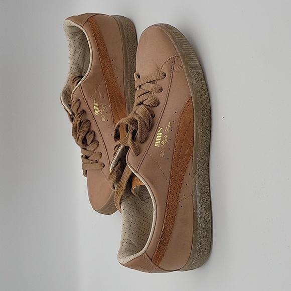 Puma size 11 Walt "Clyde" Frazier Tan Shoes - Picture 4 of 10